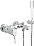 GROHE Concetto - Einhand- Wannenbatterie (mit Brausegarnitur, automatische Umstellung, Wandmontage), chrom, 32212001
