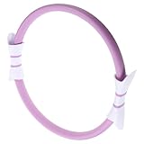 Milisten Pilates Circle Beckenbodenmuskeltrainer Gymnastik- Elastisch Trainierender Ausbildung Griff Schlaff Übungsbrett Fitness-Pilates Trainingsmatte Schleife Unterlage Rad Violett Nr