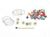 Glasmarkierer - DIY Set für Weinglas-Anhänger - Glas-Marker verschiedene Stils - 6 oder 12 Gläser - Hannas Laden - Geschenkset - DIY Basteln (Glöckchen-Anhänger, 6, Set)