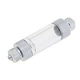 Fonowx Aluminium Aquarium CO2 Blasenzähler mit Rückschlagventil 2 Kopf