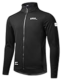 INBIKE Fahrradjacke Softshelljacke Herren Damen Winter Thermo Winddicht Atmungsaktiv Radjacke für Radfahren Laufen Wandern Outdoor Schwarz XL