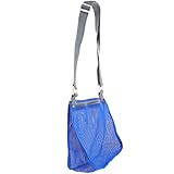 Alipis Mesh-Strandtaschen Atmungsaktive Muscheltaschen Strandtasche Faltbare Aufbewahrungstasche Mit Verstellbarem Riemen Für Die Aufbewahrung Von Schatzmuscheln