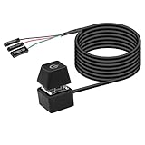 Uqezagpa Desktop Computer Power Switching ForDesktop Power On Taste Mit LED Leuchten Mit Verlängerungskabel Computer Start