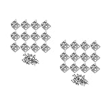 ULTECHNOVO 2 Sätze Rechtwinkliger Code Schwere Regalhalterungen Eckklammern Eckklemmen Klappbare Regalhalterungen U-klammer Wandhalterungen Für Regale Silver Rostfreier Stahl 12 Stück * 2