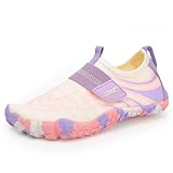 Geymxzik Kinder Barfußschuhe Zehenschuhe Barfussschuhe Fitnessschuhe Strandschuhe Schnell Trocknend Schwimmschuhe Wasserschuhe Aquaschuhe für Jungen Mädchen, 38EU