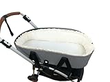 Nenel Gepolsterten Schutzhülle kompatible mit Babyschale Bugaboo Bee + Spannbettlaken. Piqué Beige