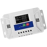 LCD-Display, Solar-Batterie-Regler, 30 A, Photovoltaik-Laderegler, 12 V/24 V, Regler, vier USB-Ausgänge, LCD-Display, vier USB-Auto-Panel-Regler
