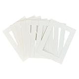 FDHBDF 8 Pcs Bilderrahmen Passepartout Weiß Passepartoutkarten 7,9x9,9 Zoll, Creme Weiß, Fotos Sind Geschichtet, Dreidimensional und AtmosphäRisch