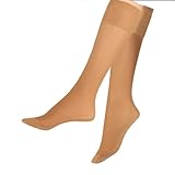 Lieblingsstrumpf24 by Koronowski 5er Pack Knie 20 den Transparent oder 40 DEN Nylon Fein-Kniestrümpfe breiter Komfortbund Damen (AMANDE 20 Den)