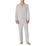 Amazon Essentials x Sofia Grainge Herren Pyjama-Set, Grau, L