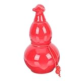 CONGARTENO Keramik Teedose Rot Sealed Vorratsdose Gourd Form Luftdicht Für Tee Kaffee Gewürze Küche Aufbewahrung