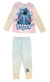 Disney Lilo & Stitch 2-teiliges Mädchen-Schlafanzug-Set mit Stich, mehrfarbig, Alter 5-12 Jahre, mehrfarbig, 9-10 Years