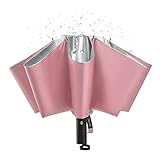 G4Free 54 Zoll Regenschirm Sturmfest Klein mit UPF 50+ UV-Schutz & Auf-Zu-Automatik & Sturmfest & Kompakt &10 Rippen Taschenschirm für Regen und Sonne