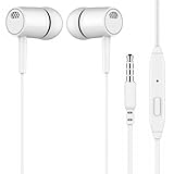 3,5 mm In-Ear-Kopfhörer, integriertes Mikrofon, Headset mit Mikrofon, mobile Ohrhörer, Phon-Bass-Spiel, In-Ear-Kopfhörer, Laptops für Computer (weiß)