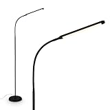 BRILONER - LED Stehlampe mit Touch, dimmbar, Speicherfunktion, Leselampe, Wohnzimmerlampe, Schlafzimmer Deko, Deckenfluter, Standleuchte, Stehleuchte, 21 x 170 cm, Schwarz