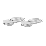 BESPORTBLE 2St messer petty messer geschirrset Reisebesteck geschirr set zusammenklappbares Geschirr zusammenklappbares Besteck Klappgabeln Rostfreier Stahl Silver