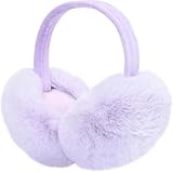 VUCDXOP Ohrenschützer Damen, Winter Ohrenwärmer Damen Abnehmbar Waschbar Plüsch Ohrenschützer Wärme Ohrschützer, Outdoor Ohrenmuscheln, Faltbare Ohrwärmer Earmuffs Ohrenschützer für Damen,Lila