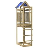 vidaXL Spielturm Braun 52.5 x 85 x 239 cm Massives imprägniertes Holz,