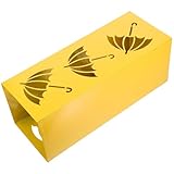 Holibanna Moderner Metallschirmständer als Schirmablage mit Großem Fassungsvermögen für Hotels und Büros Kompakt und Stilvoll Gelb