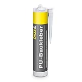 blizz-z PU-Baukleber extra stark weiß 300 ml Kartusche | Kraftkleber, Alleskleber für innen & außen | schnelle Reaktionszeit, hohe Klebkraft | Made in Germany