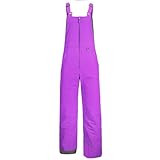 QJDFLL 2026 Winddichte Skihose für Jungen und Mädchen, isolierte Outdoor-Cargo-Snowboard-Salopette mit verstärkten Knien, Verstellbarer Taille XL-Übergrößen erhältlich(Lila,13-15 Years)