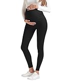 Decrum Umstandsleggings für Damen, Schwarz – Damen Umstandsleggings, X-Groß