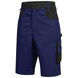 Nitras Motion Tex Plus 7602 Arbeitsshorts - Kurze Arbeitshose Shorts für die Arbeit aus 35% Baumwolle in Marine Größe 46