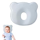Babykissen,Gegen Plattkopf Baby Kissen Kopfverformung 100% Baumwolle,Neugeborene Memory Foam Reisekissen,Babykissen gegen plattkopf,Kinderkopfkissen,Kopfkissen Baby für 0-18 Monate Neugeborene Blau