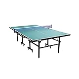 TechFit Tischtennisplatte Klappbar für Innen, 274x152,5x76 cm, 3tecMDF Premium Blat, Faltbar mit SMS System, Metallrahmen Schwarz, Stabil, Rollbar, Unilateral Neigungsfunktion