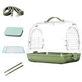 Reisekäfig für Vogelträger – tragbarer Vogelkäfig, Reiseflugzeugträger | Transparenter Taschenkäfig, atmungsaktiv, abnehmbar, Reisezubehör in Taschen P, Pink, Se référer au descriptif, Siehe