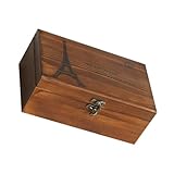 BESTonZON Nähkästchen aus Holz Tragbare Handarbeitsbox mit Nadel und Garnaufbewahrung Kompakte Nähkasten für Stick und Nähzubehör