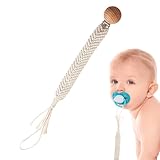 Schnullerkette, Schnullerketten | Paci handgefertigte Boho-Clips, flexible Clips für , Mädchen, geflochtenes Baumwollseil für Kleinkinder, für und Befestigung von Milchflaschen