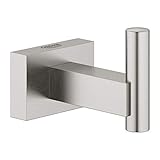 GROHE Essentials Cube | Badaccessoires - Bademantelhaken | Verdeckte Befestigung | supersteel | 40511DC1