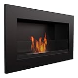 Kratki Organic Fireplace Golf + Glass Black Golf/Czarny/TUV/Przeszklenie