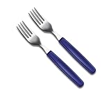 Victorinox 2 Stück Tafelgabel Steakgabel Edelstahl (Blau)