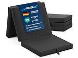 Betten-ABC Faltmatratze, 3-teilige Klappmatratze, Gästematratze, Reisen, Camping, Kinder, Härte: Mittelfest (Farbe: Anthrazit)