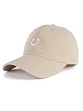 Hebenie Baseballkappen für Frauen – Baumwolle Damen Baseballkappen Verstellbar Casual Sommer Outdoor Sport Peak Caps für Frauen Mädchen UK Smiley Gesicht Bestickt
