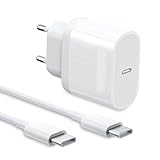 iPad Ladekabel USB C, iPad Pro Ladegerät Ladekabel mit Netzteil 20W Schnellladegerät mit 2M USB C Kabel Schnellladekabel für iPad 11 10 Generation Pro Air Mini