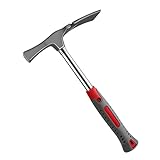 C&T Maurerhammer, Mason's Hammer 600g mit Stahlrohrstiel B-Type | Berliner Form | Hochwertiger Zimmererhammer & Bautenschutzhammer | Robustes Maurerwerkzeug für Profis