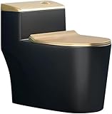 Creative Mute Toilette für Zuhause, Keramik, super siphonische Toilette, einteilig, Doppelspülung, Toilette für Hotelbadezimmer (250 mm, 780 x 450 x 680 mm)