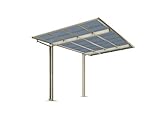 XIMAX Swingline Edelstahl-Look Carport 75 kg/m2, 531 x 275 x 283 cm, Komplettbausatz