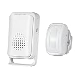 Volakebeing Intelligenter kabelloser Türklingelsensor mit Vibrationsalarm, farbcodierte Beleuchtung, mehrere anpassbare Klingeltöne, bewegungsaktivierte Türklingel für Hauseingang