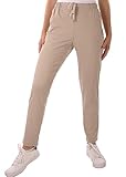 stylx Damen Chinohose Schlupfhose Damen Stretch Hose leichte Hose Gr.36-54 mit elastischem Bund, mit Kordelzug, (DE/NL/SE/PL, Numerisch, 44, 46, Regular, Regular, beige)