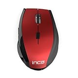 İnca Kabellose Laser-Maus IWM-500GLK – 2,4GHz Funk, 800–1600 DPI, 6 Tasten, Ergonomisch, Nano-Empfänger, Energiesparmodus, Kompatibel mit Windows/Mac/Linux, für Büro & Zuhause