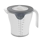 Metaltex Rührbecher mit Deckel und Ausgießer, integriertes Sieb und Anti-Rutsch Boden