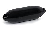 wellenshop Ocean Fender Bootsfender U-Serie Utility U0 10 x 33 cm Schwarz Aufblasbar Plastisol PVC Kunststoff Langfender Rammschutz