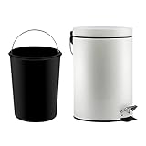 Amosfun Pedal-mülleimer Büro-mülleimer Abfallhalter Mülltonne Müllcontainer Badezimmer-mülleimer Mit Deckel Tretmülleimer Behälter Mülleimer Für Zuhause Abfalleimer Im Weiß Pp
