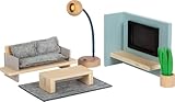 Small Foot Puppenhausmöbel Wohnzimmer aus Holz, Möbel-Set für das Puppenhaus, für Kinder ab 3 Jahren, 12633