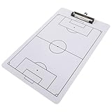 DECOMELODY Fußball Taktiktafel Trainer board Trocken Abwischbar Multifunktional Leicht Tragbar mit Spielfeldübersicht für Trainings Spielplanung Coaches Zubehör
