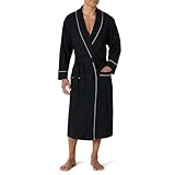 Amazon Essentials Herren Leichter Waffel-Bademantel (Erhältlich In Den Größen Schwer Und Groß), Schwarz, XL-XXL